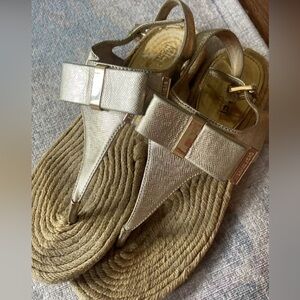 Michael Kors gold sandals